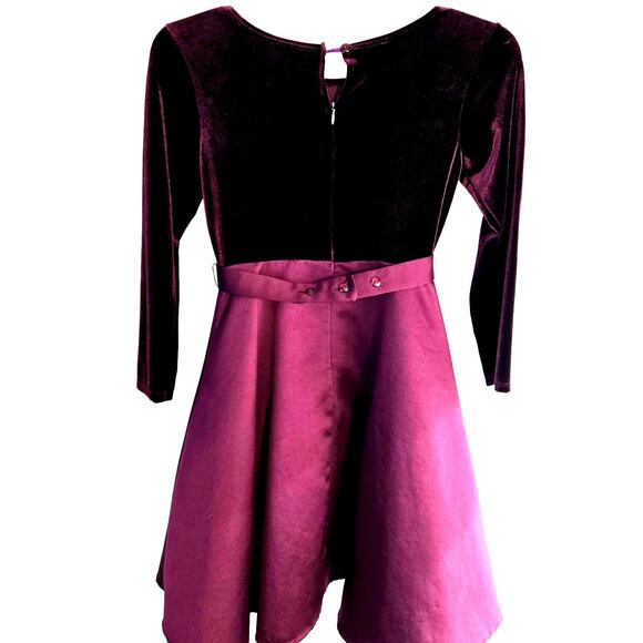 Jenny Annie Dots Girls Formal Dress Size Medium M Purple Evening Party Prom - Picture 7 of 8